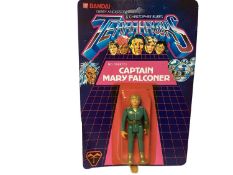 Bandai (c1983) Gerry Anderson & Christopher Burrs Terrahawks action figures including Captain Mary F