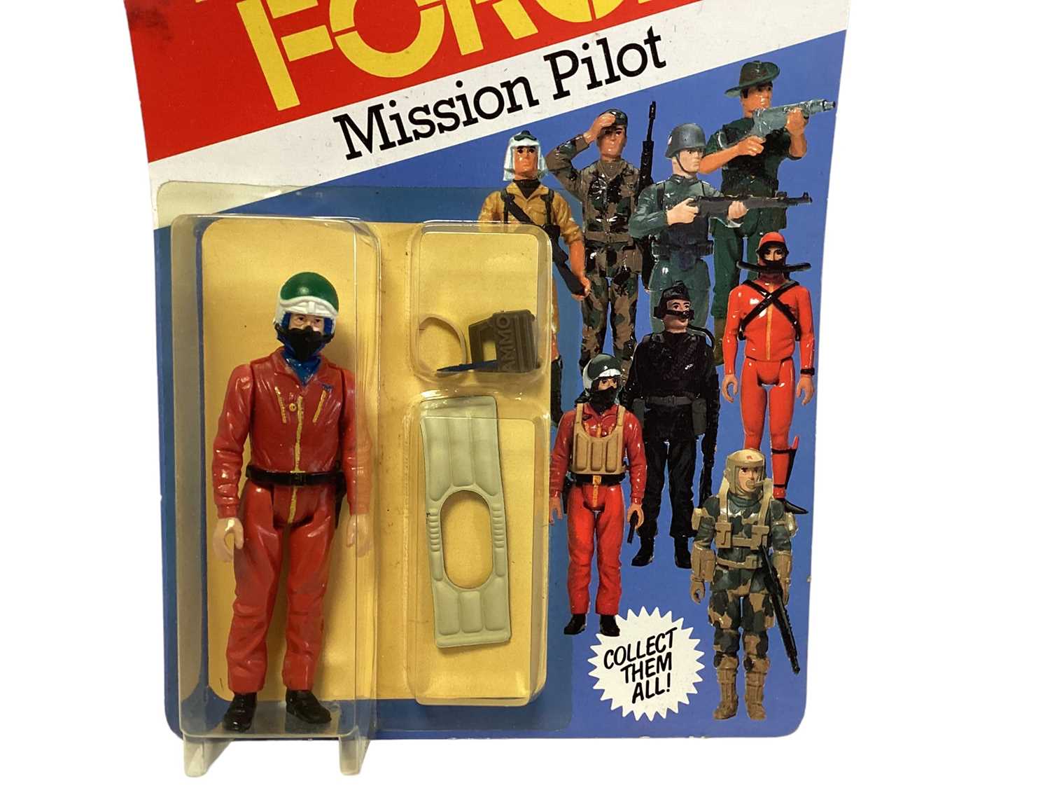 Palitoy Action Man Action Force Series 1 Mission Pilot, on card with blister pack (1) - Image 2 of 3