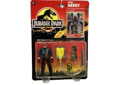 Kenner (c1993) Jurassic Park action figure Dennis Nedry, on card with bubblepack No.61025 (1)