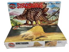 Airfix Series 3 Stegosaurus No.3803 & Dimetrodon No.9 03805 Dinosaur plastic model kits, sealed boxe