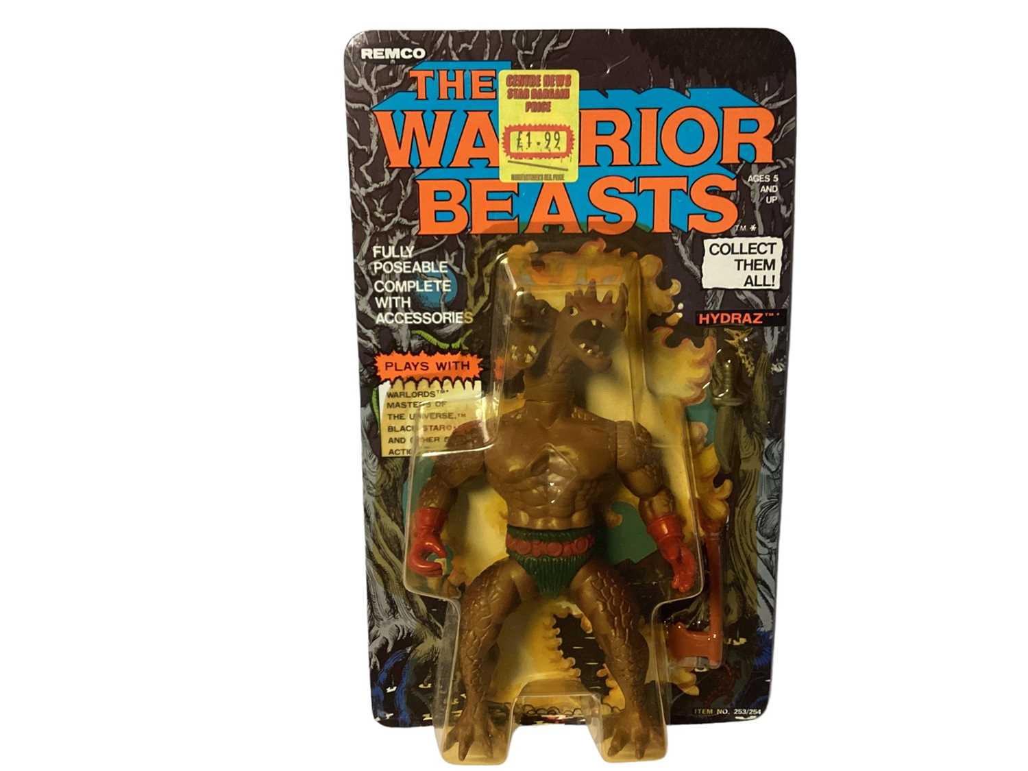 Remco (c1982) The Warrior Beasts 6" action figues including Craven, Hydras & Skull Man, all on card - Image 2 of 4