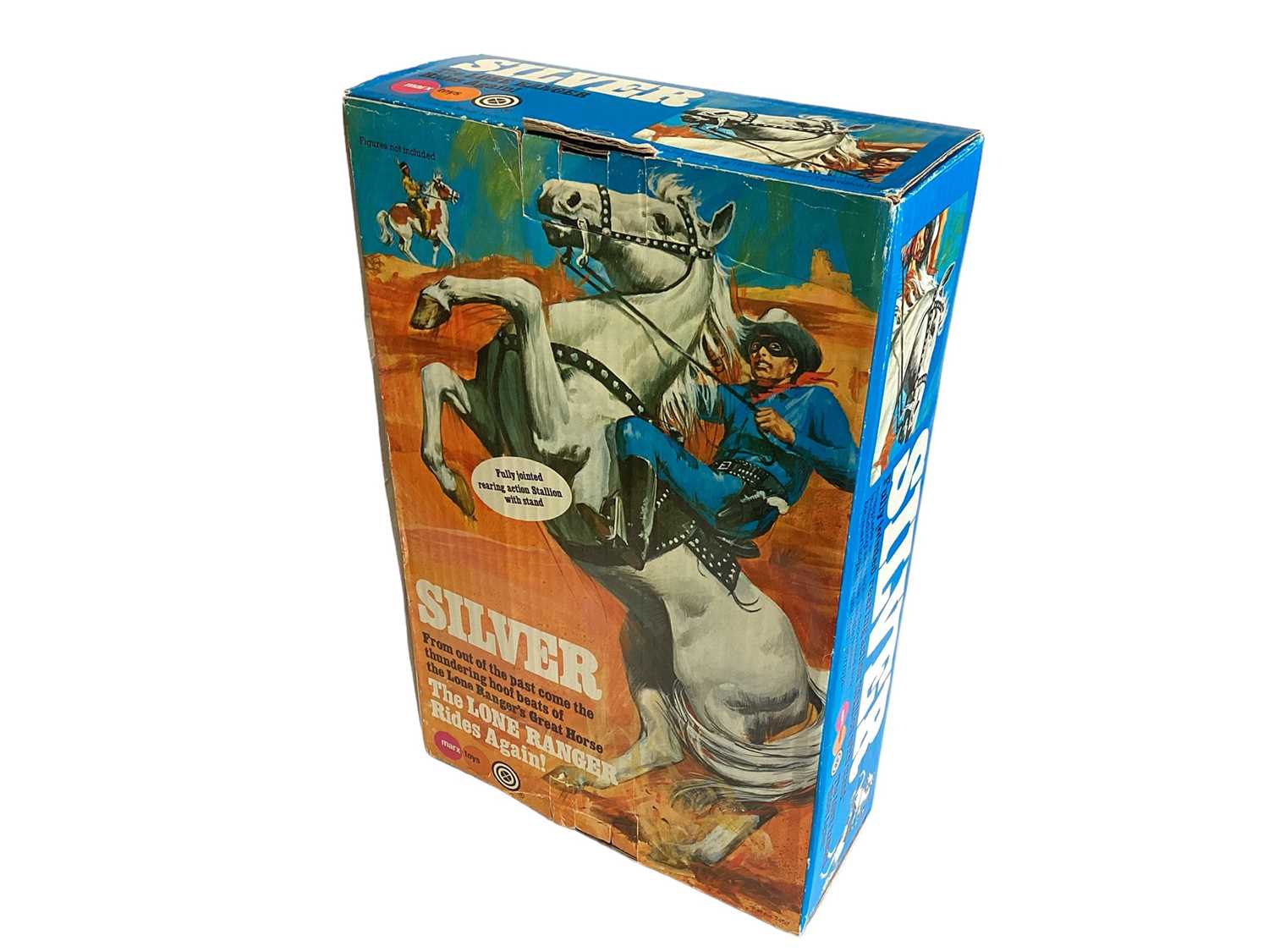 Marx Toys (c1973) The Lone Ranger Rides Again Silver, Lone Ranger's great horse, with accessories, b