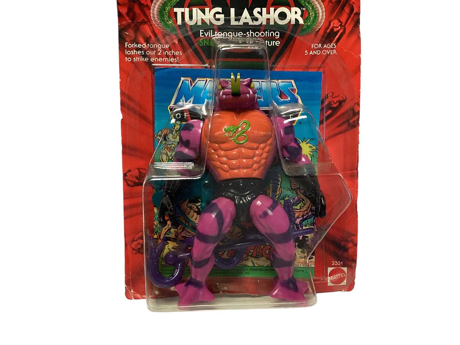 Mattel (c1985) Masters of the Universe Tung Lashor 5" action figure, on card (splitting to bottom ed - Image 2 of 4