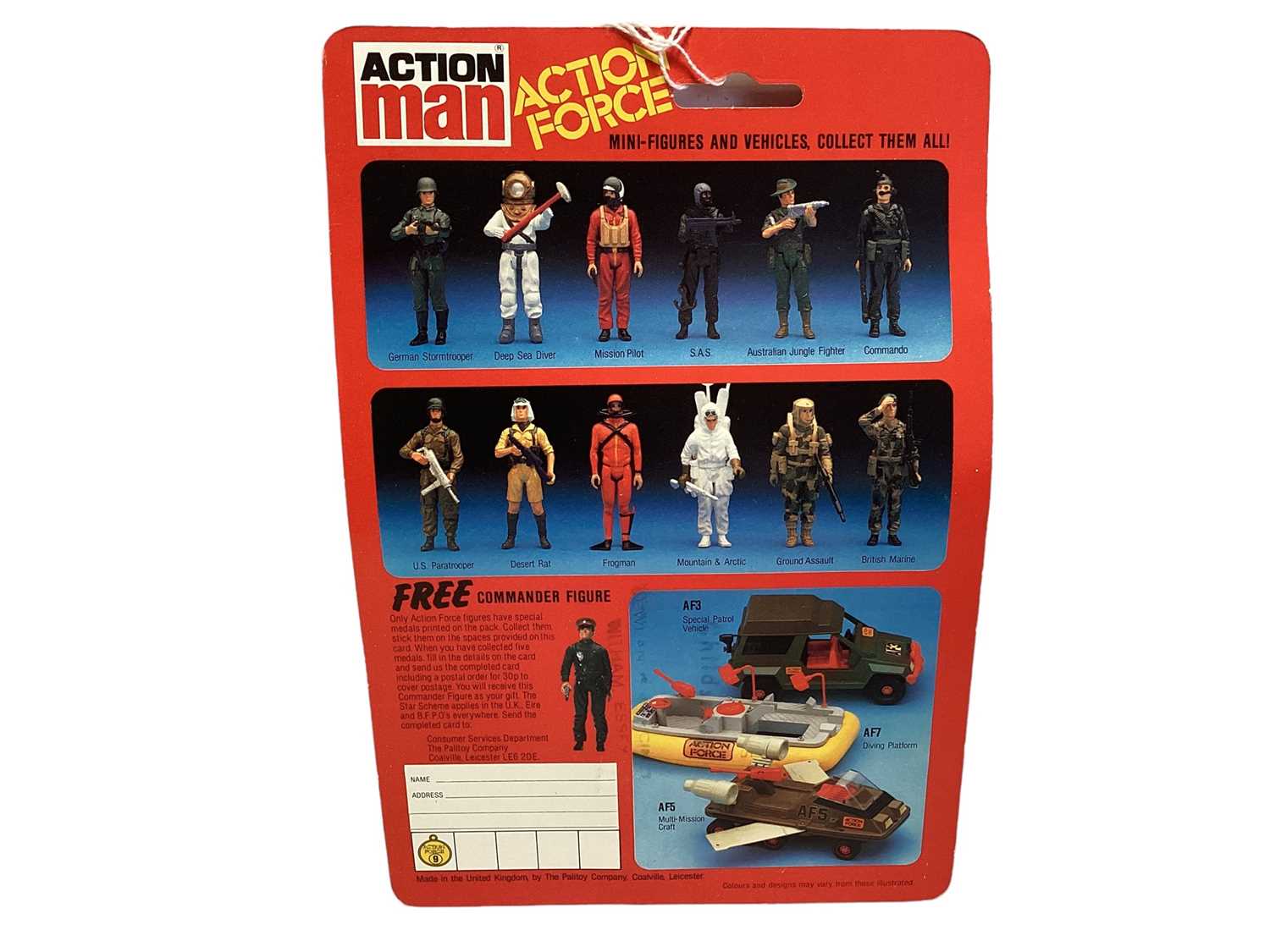 Palitoy Action Man Action Force Series 1 Mission Pilot, on card with blister pack (1) - Image 3 of 3