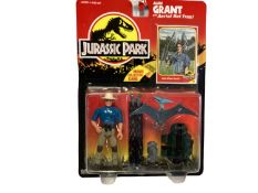 Kenner (c1993) Jurassic Park action figure Alan Grant, on card with bubblepack No.61000 (1)