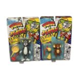 Hornby (c1989) Tom & Jerry Playbill action figures including Tom, Jerry, Spike, Tyke, Droopy & Quack