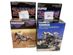Tomy (1984-1986) Super Zoids Kannon No.2592 & Zoidstazoid No.2579 & Zaton No.2582, boxed (4)