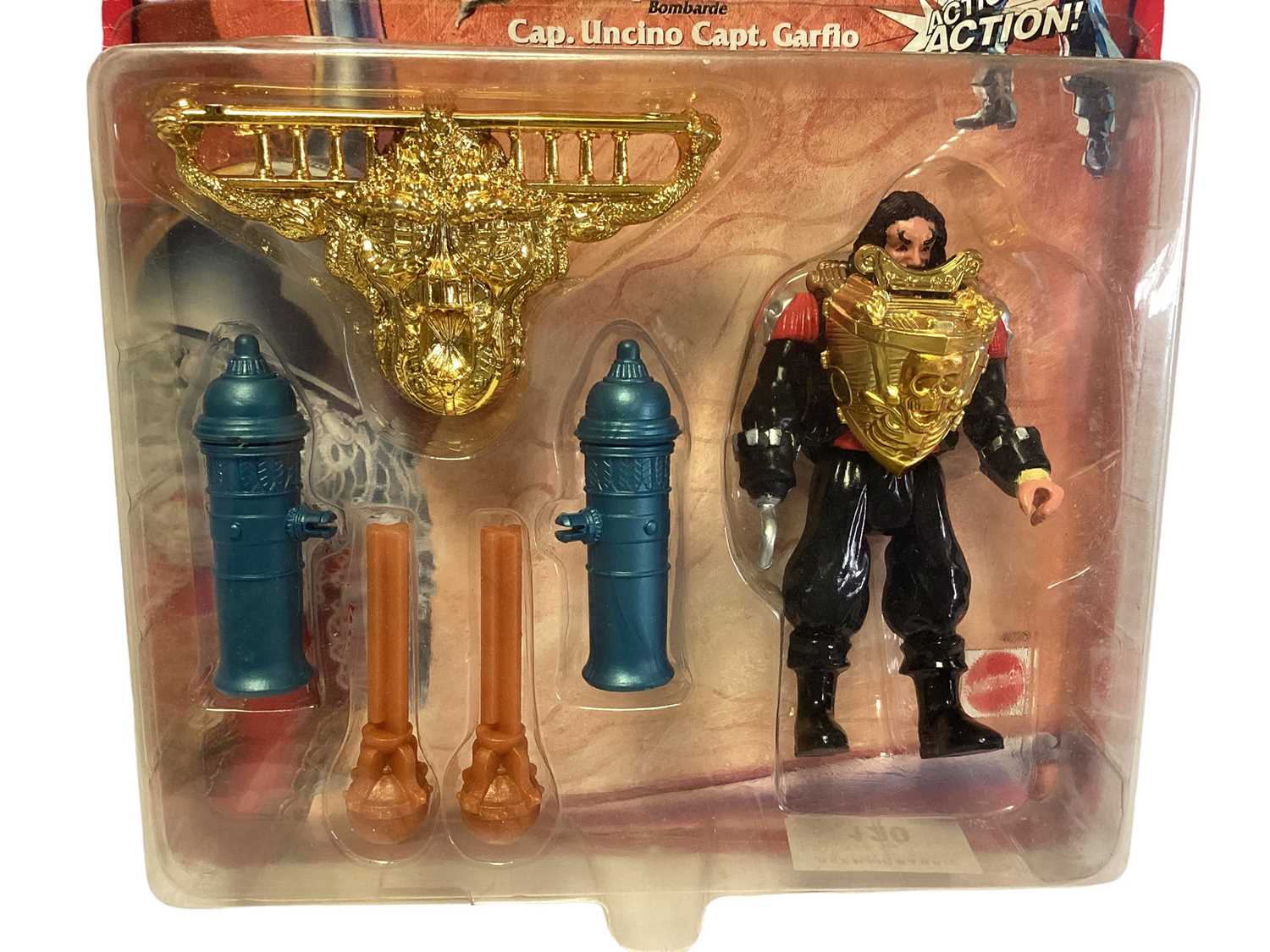 Mattel (c1991) Hook Skull Armor 5" action figure Captain Hook, on card with bubblepack No.4075 (1) - Image 2 of 3