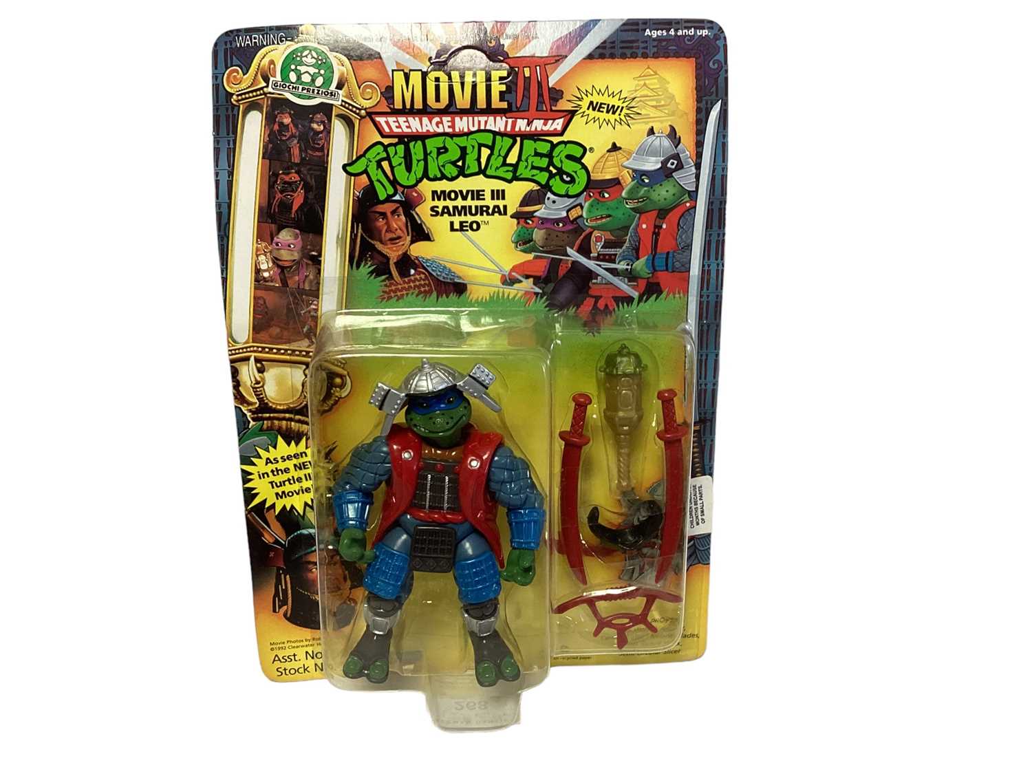 Playmates Giochi Preziosi (c1992) Movie III Teenage Mutant Ninja Turtles Samurai Leo 5" action figur