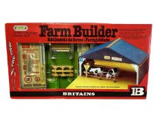 Britains Farm Builder Livestock Building Kit No.4709, Vari Spreader No.9538 (x3) & Acrobat Rake No.9