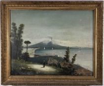 Continental School, 19th century, pair of oils on canvas - Italian Lake Views, 50.5cm x 63.5cm, in g