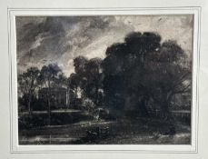 John Constable (1776-1837) mezzotint - House of Mr Golding Constable, 13.5cm x 18cm, in glazed frame