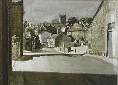 Peter Kenneth Cowley Jackson, 1930-2006, watercolour street scene, signed and dated 74