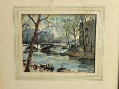 Pierre Eugene Cambier French 1914-2001, watercolour, probably Paris, signed bottom right