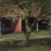 Christopher Aggs (b.1952) oil on board - A Garden View, signed, in glazed frame