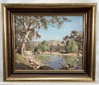 Howard Barrow, oil on board, Australian landscape, signed