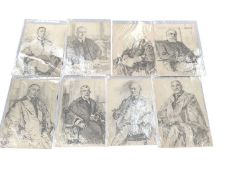 Harold Sparks (early 20th century) group of portrait studies in pencil, various sizes (10)