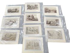 Henry Lewis (19th century) pen and wash, series of views around Colchester, titles including Nr. W.