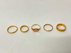 “Five go-old rings”