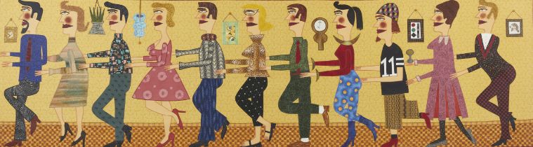 Chris Roberts-Antieau "Conga Line" Fiber Art