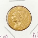 1909 $2.5 Indian Head Gold Coin