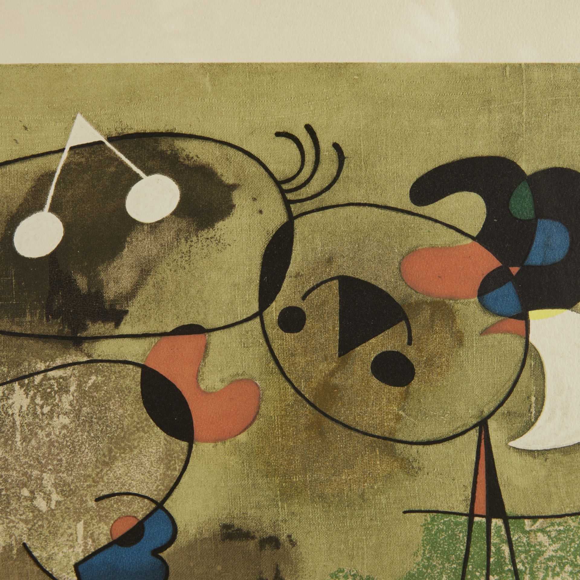 Miro "Composition Sur Fond Vert" Lithograph 1950 - Bild 4 aus 6