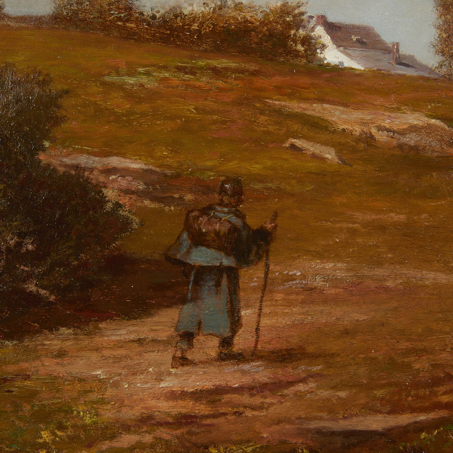 William M. Hunt "Return of the Soldier" Painting - Image 4 of 8