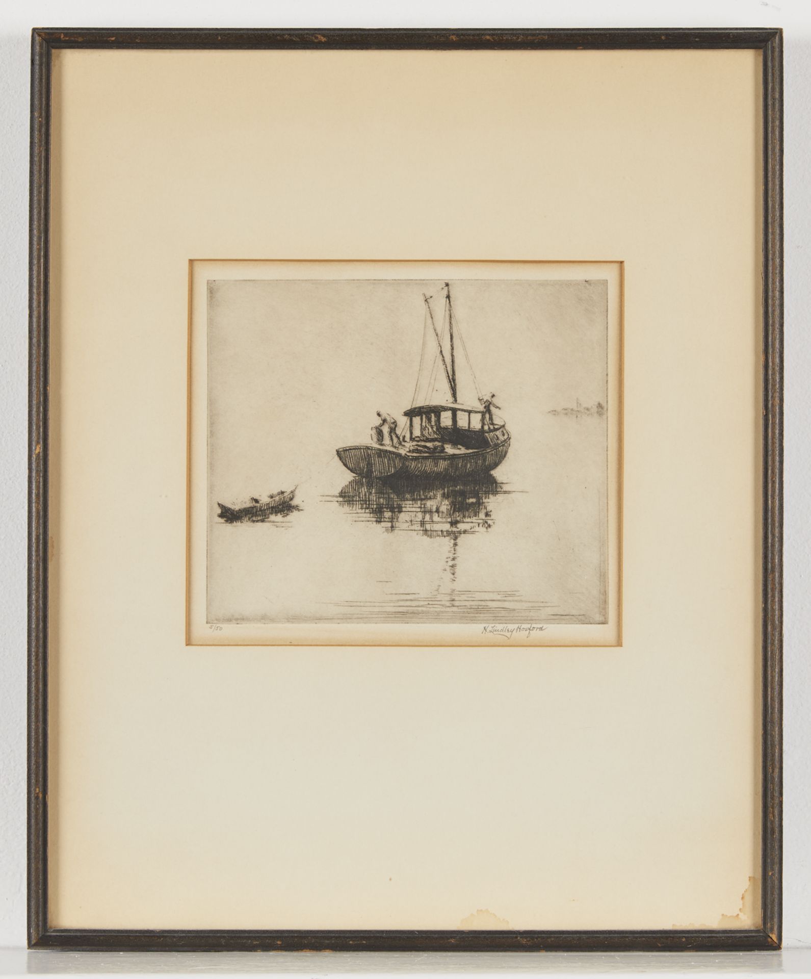 H. Lindley Hosford Fishing Boat Etching - Bild 3 aus 6