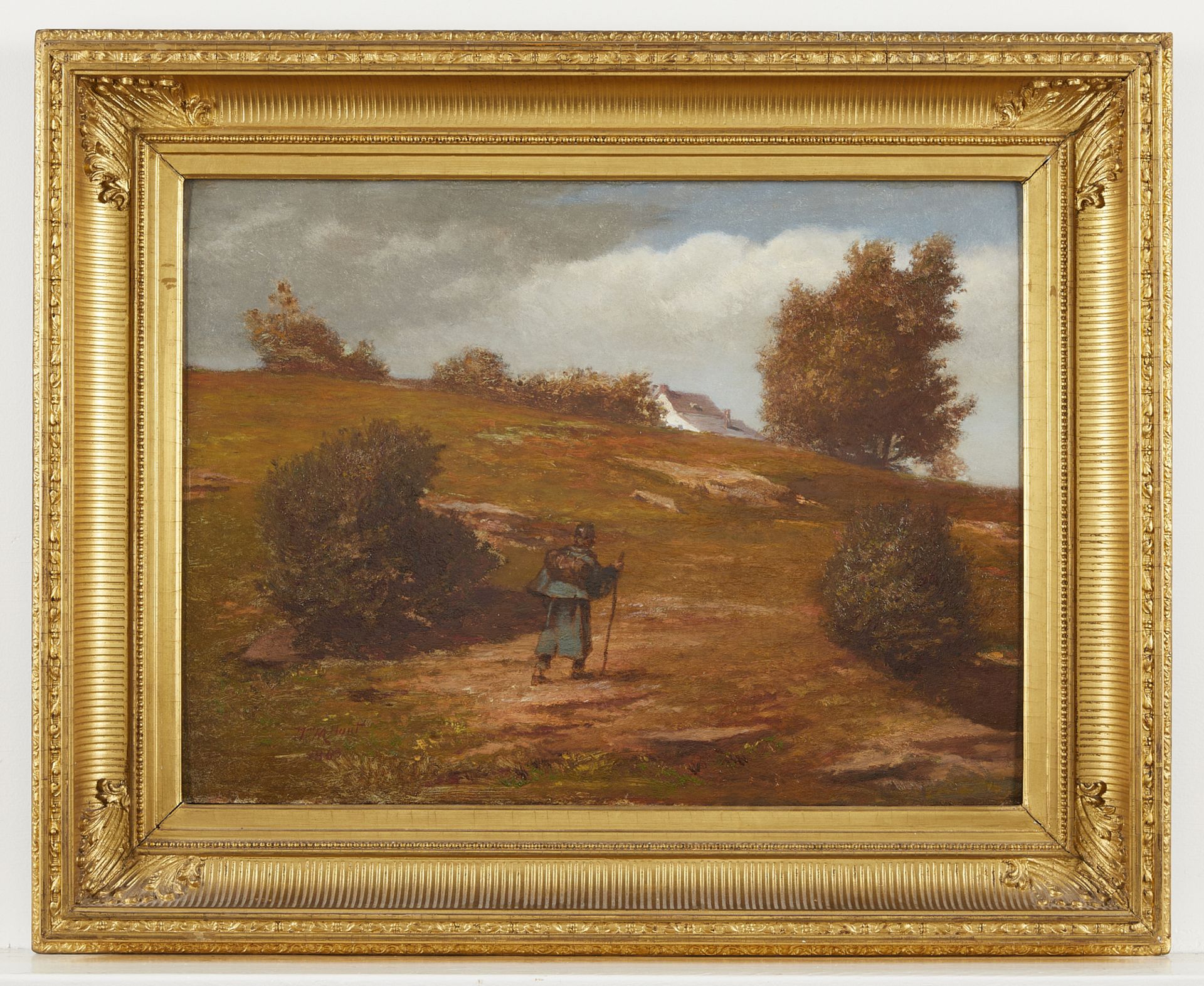 William M. Hunt "Return of the Soldier" Painting - Bild 3 aus 8