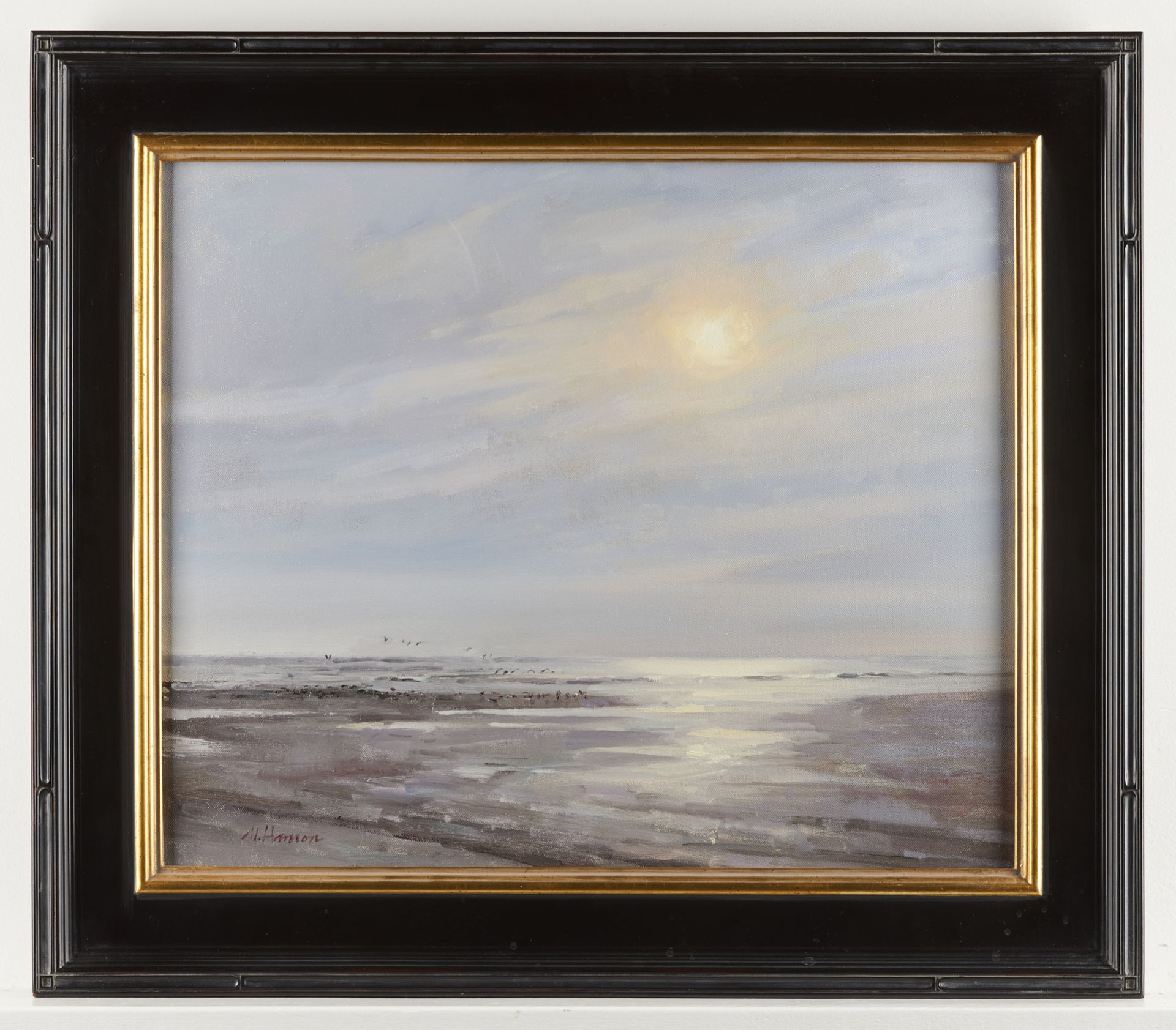 Marc R. Hanson "Skimmers" Seascape Painting - Image 3 of 9