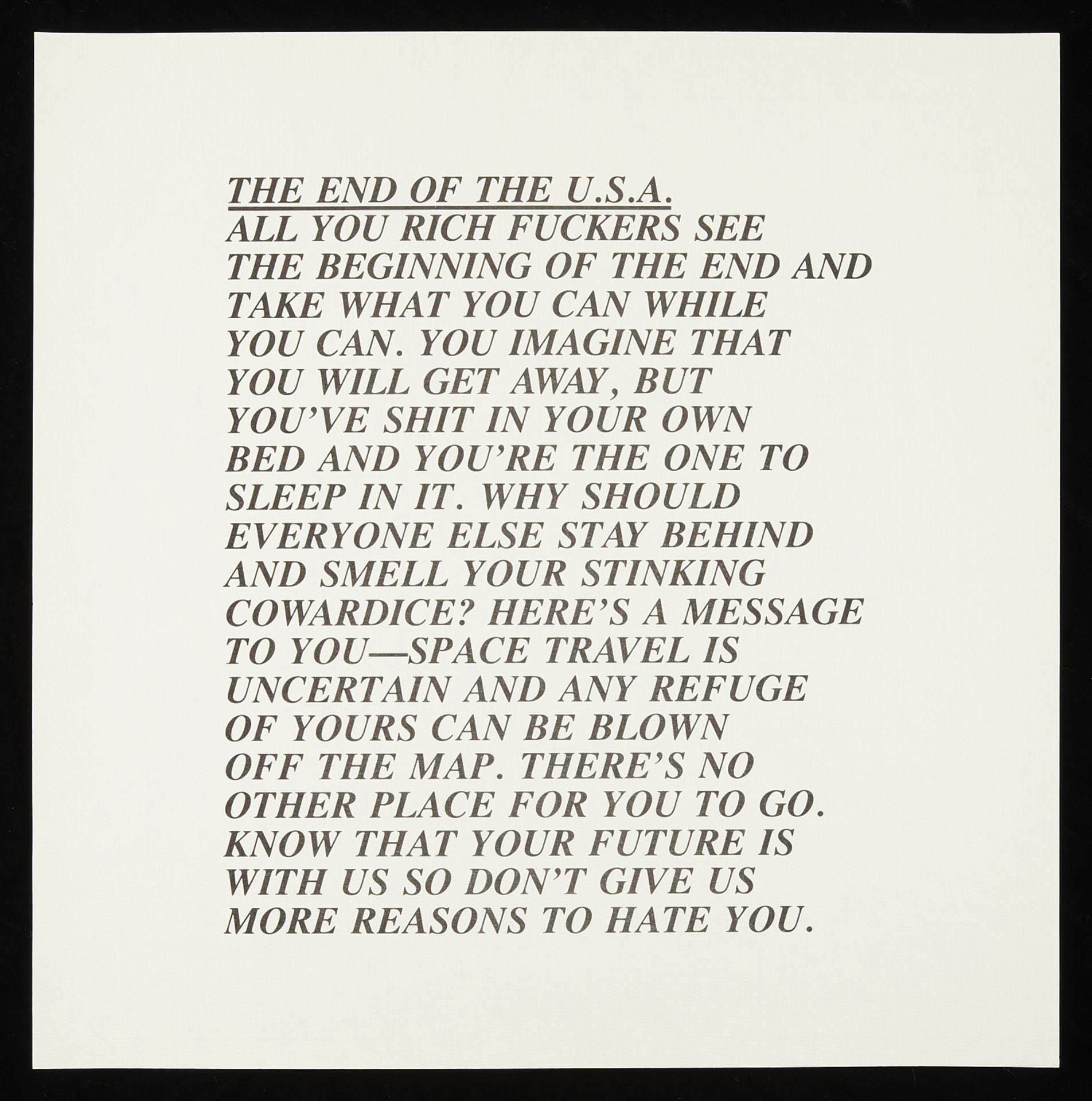 10 Jenny Holzer Inflammatory Essays Lithographs - Bild 20 aus 21