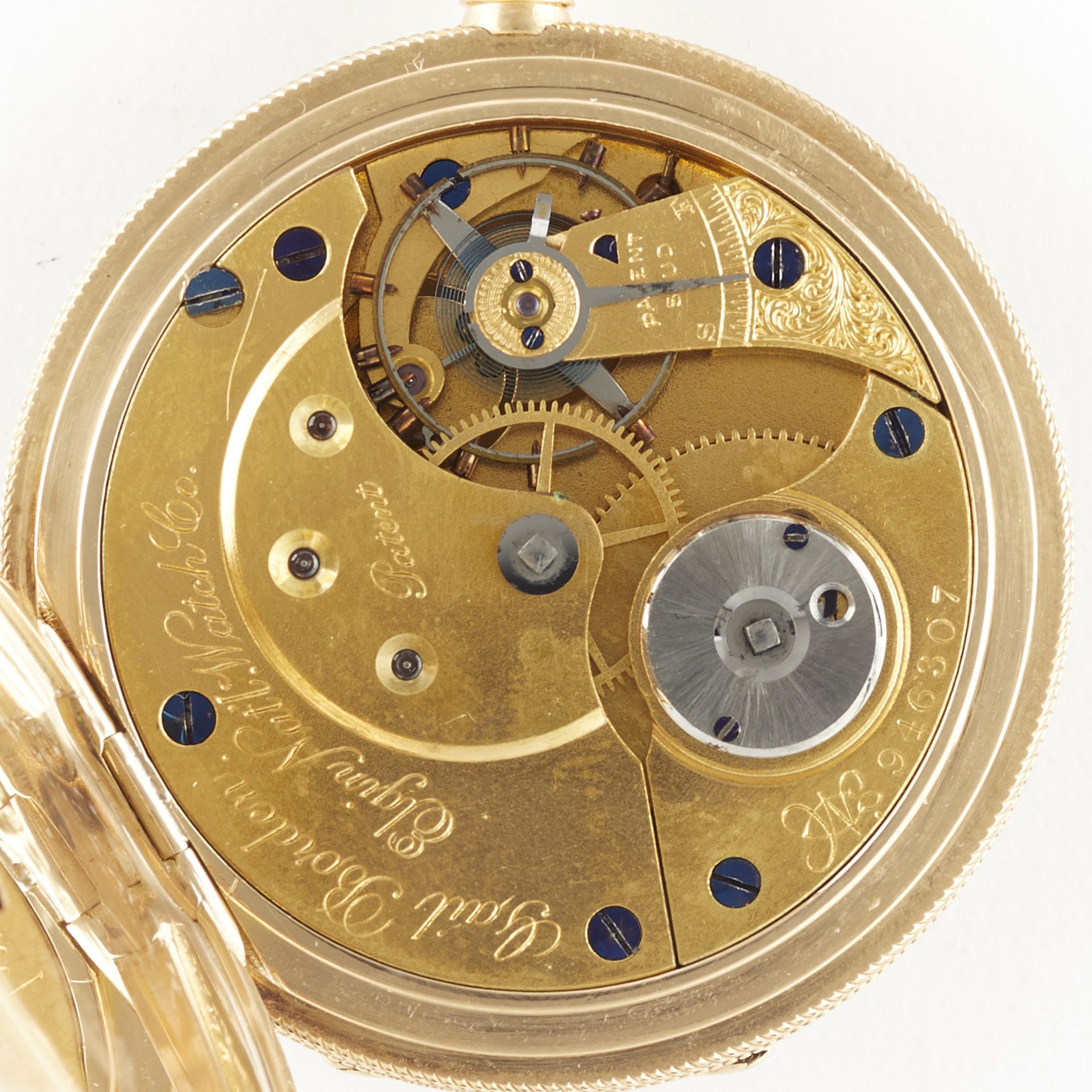 Elgin Gail Borden 18k Gold Pocket Watch - Bild 5 aus 7