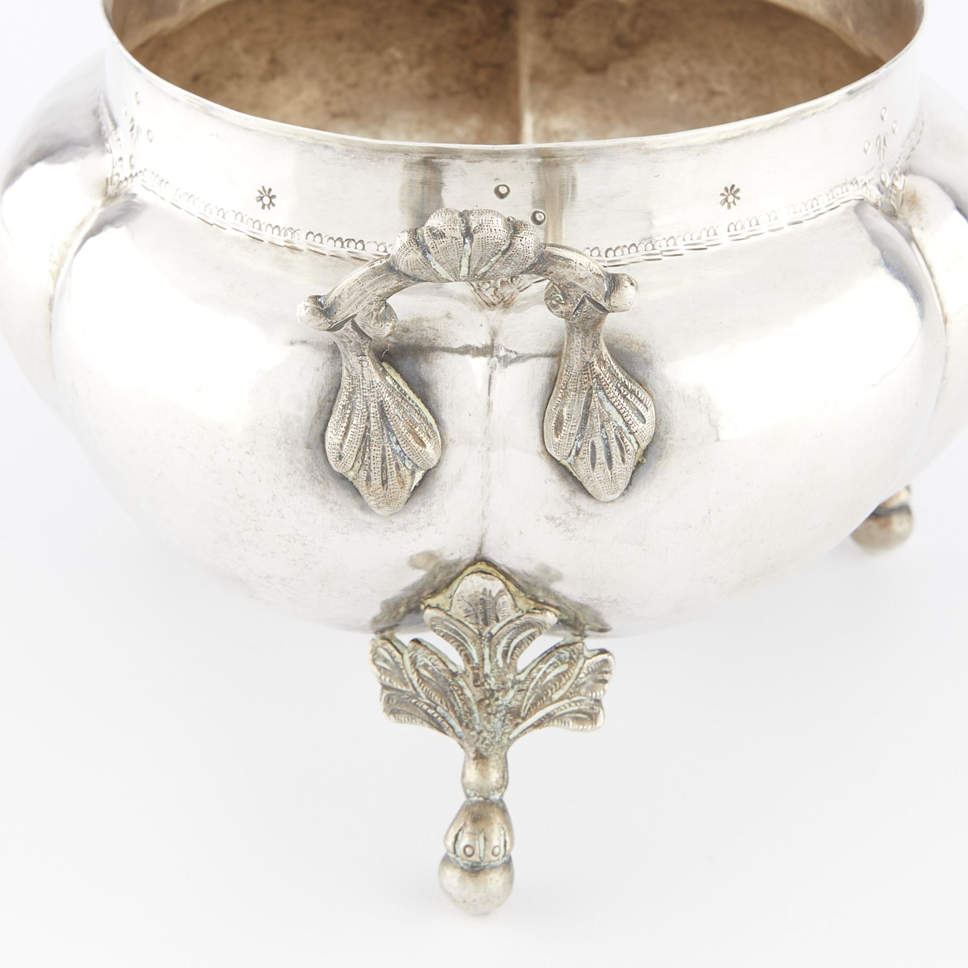 18th/19th c. Antique Silver Lobed Bowl - Image 2 of 9