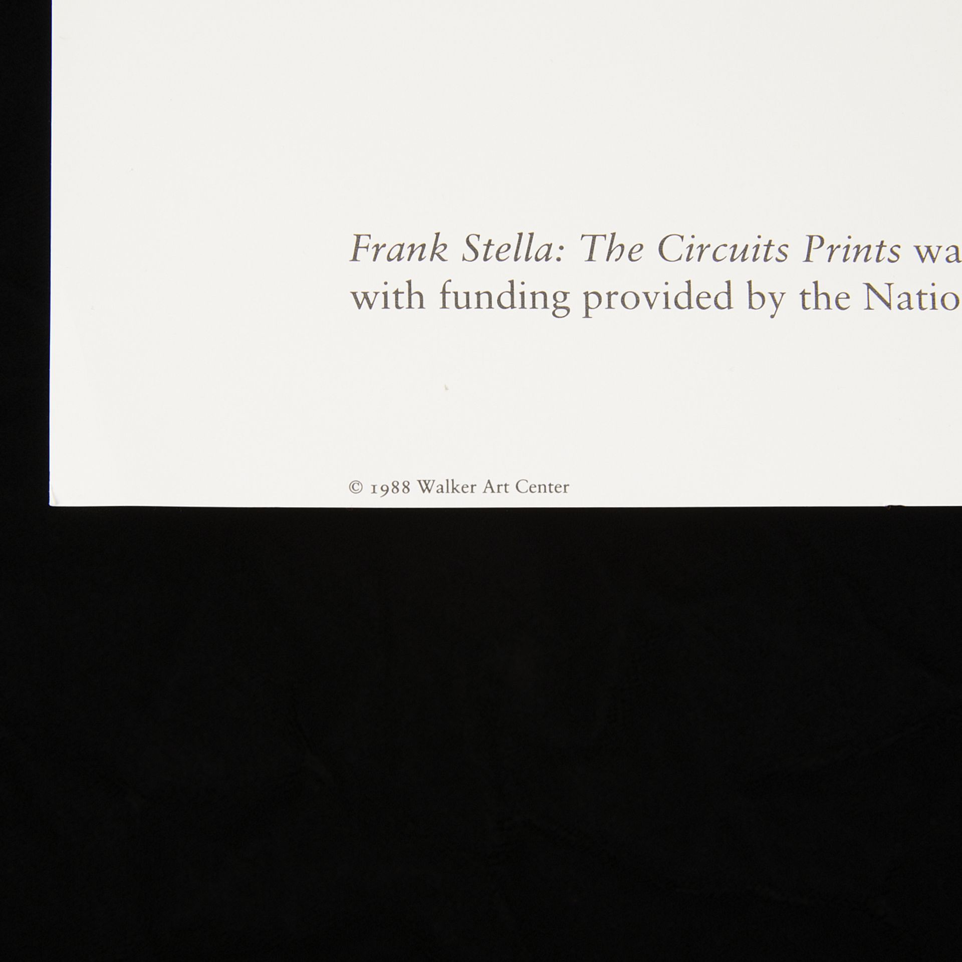 Frank Stella Signed Walker Exhibition Poster 1988 - Image 8 of 9
