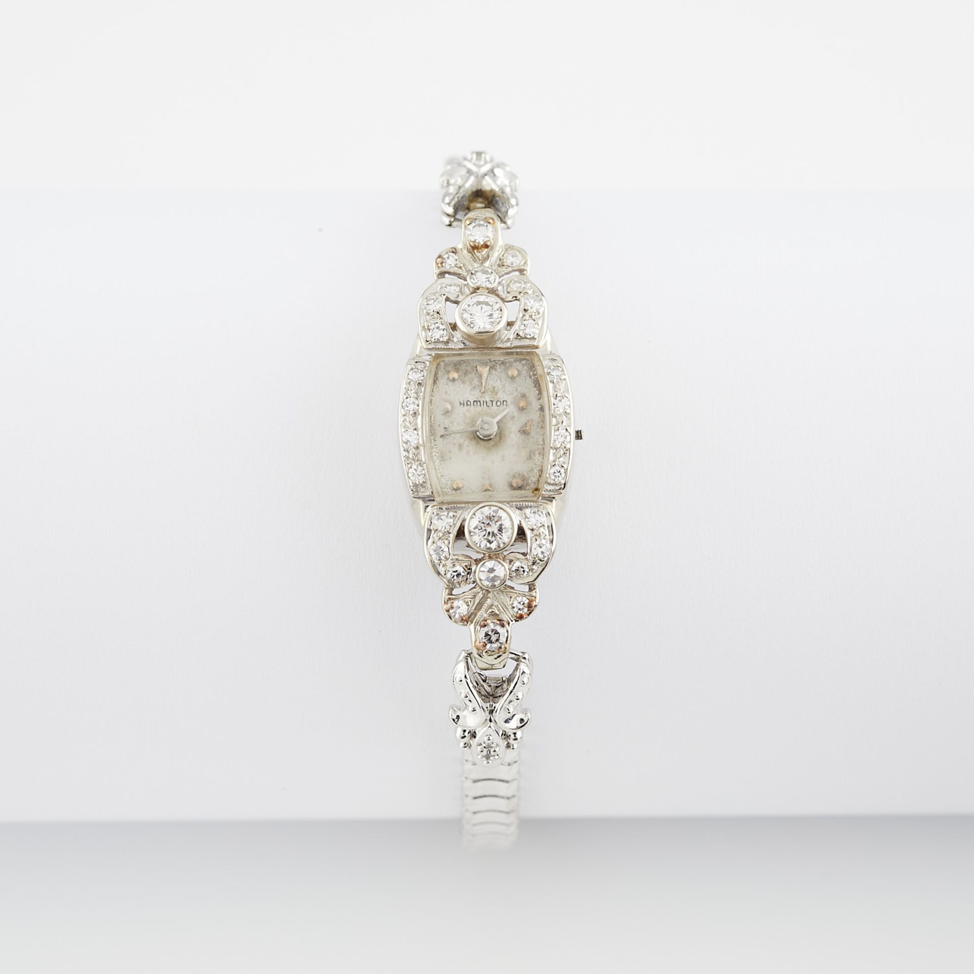 14k Gold Ladies' Hamilton Wristwatch with Diamonds - Image 2 of 12