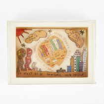 James Rizzi NYC Landscape 3D Mixed Media