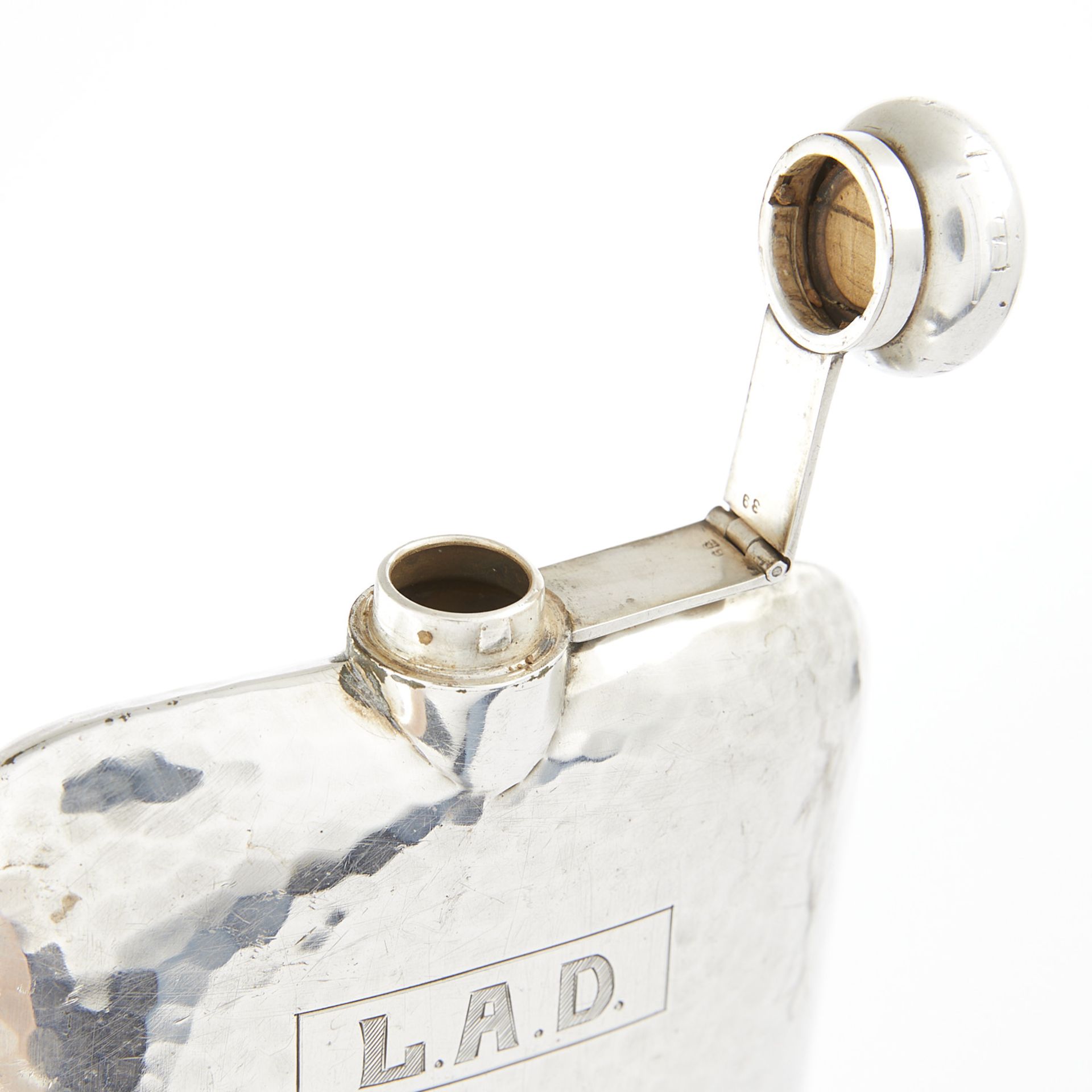 Art Deco Style Sterling Silver Flask - Image 5 of 6