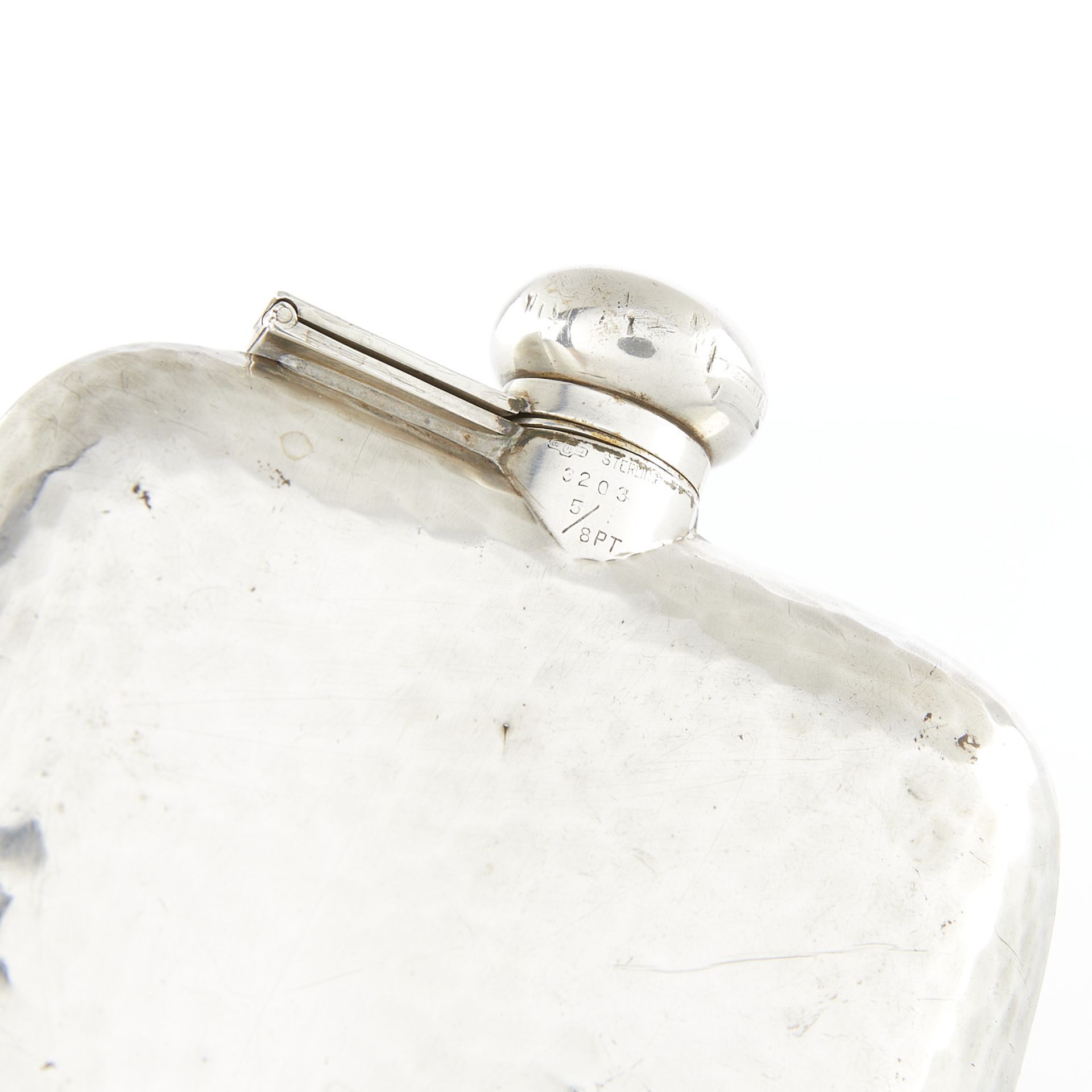 Art Deco Style Sterling Silver Flask - Image 4 of 6