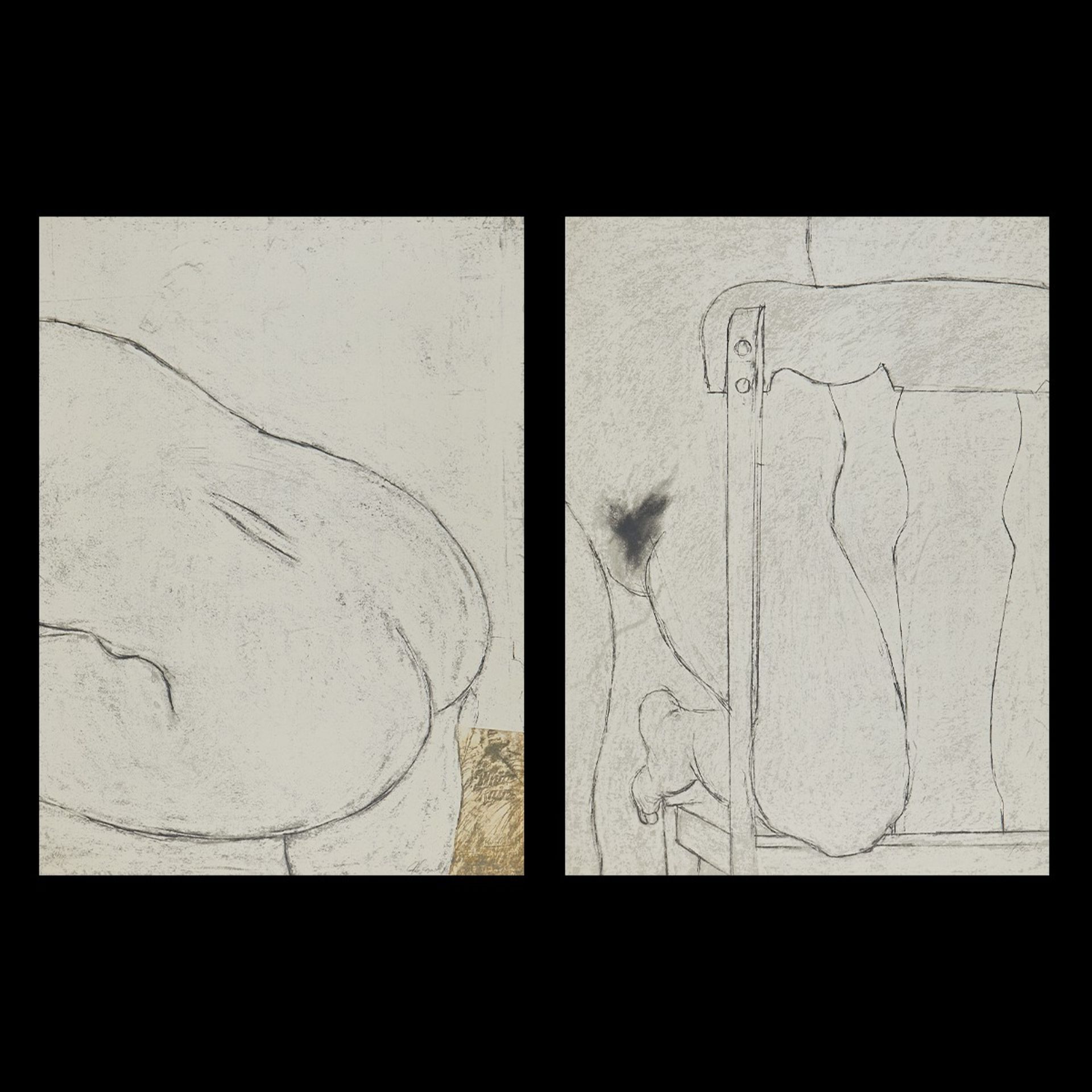 2 George Segal Lithographs Nudes 1978