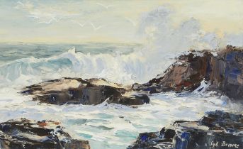 Syd Browne Ocean Landscape Oil Painting