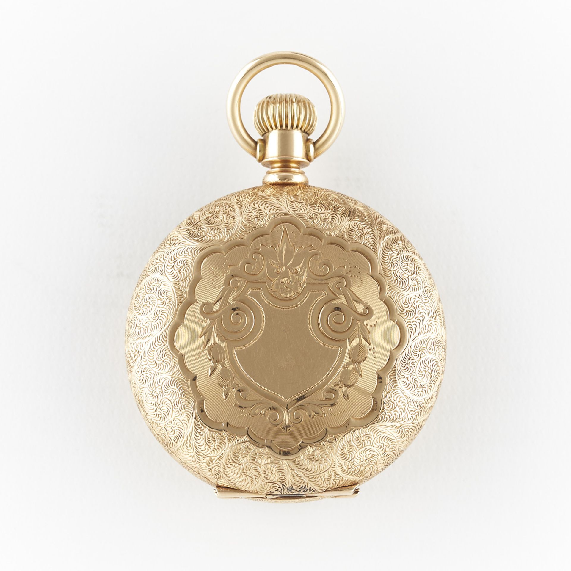 Hampden 14k Gold Pocket Watch w/ Diamonds - Image 2 of 7