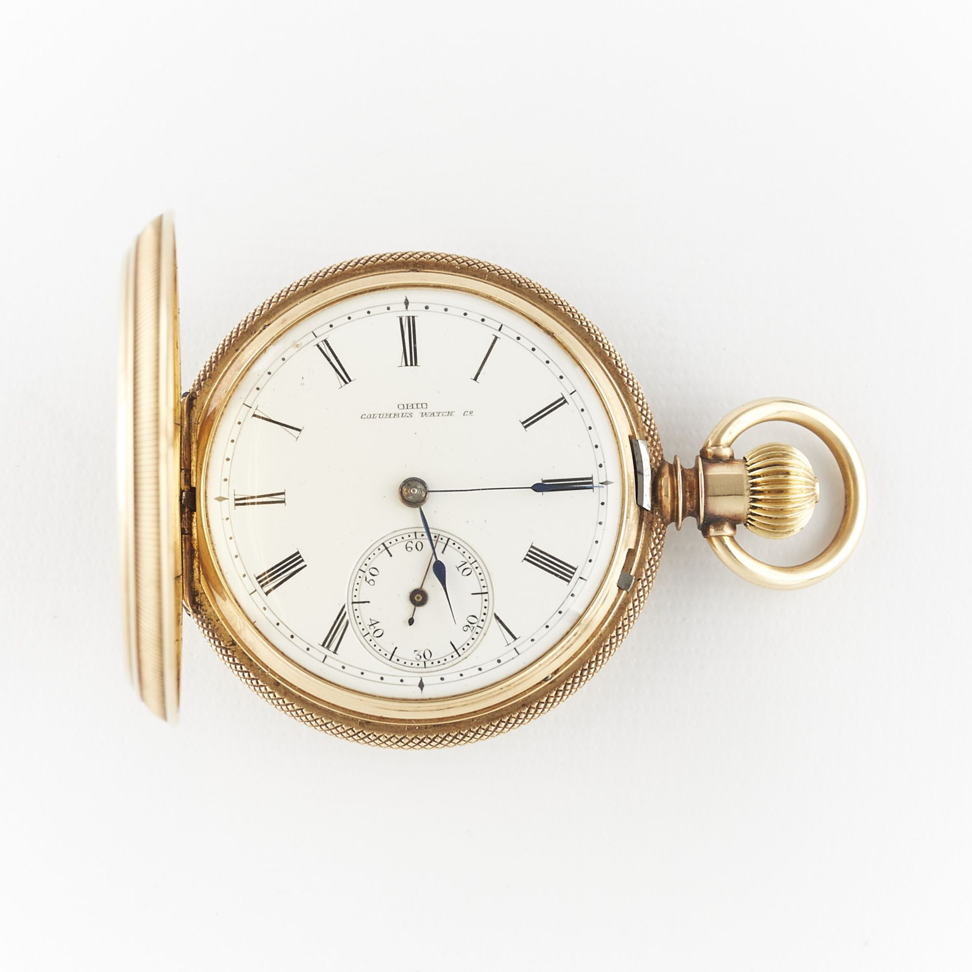 Columbus Green Patent 14k Gold Pocket Watch