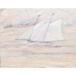 Robert Andrew Parker Sailboat Watercolor