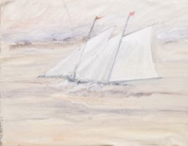 Robert Andrew Parker Sailboat Watercolor
