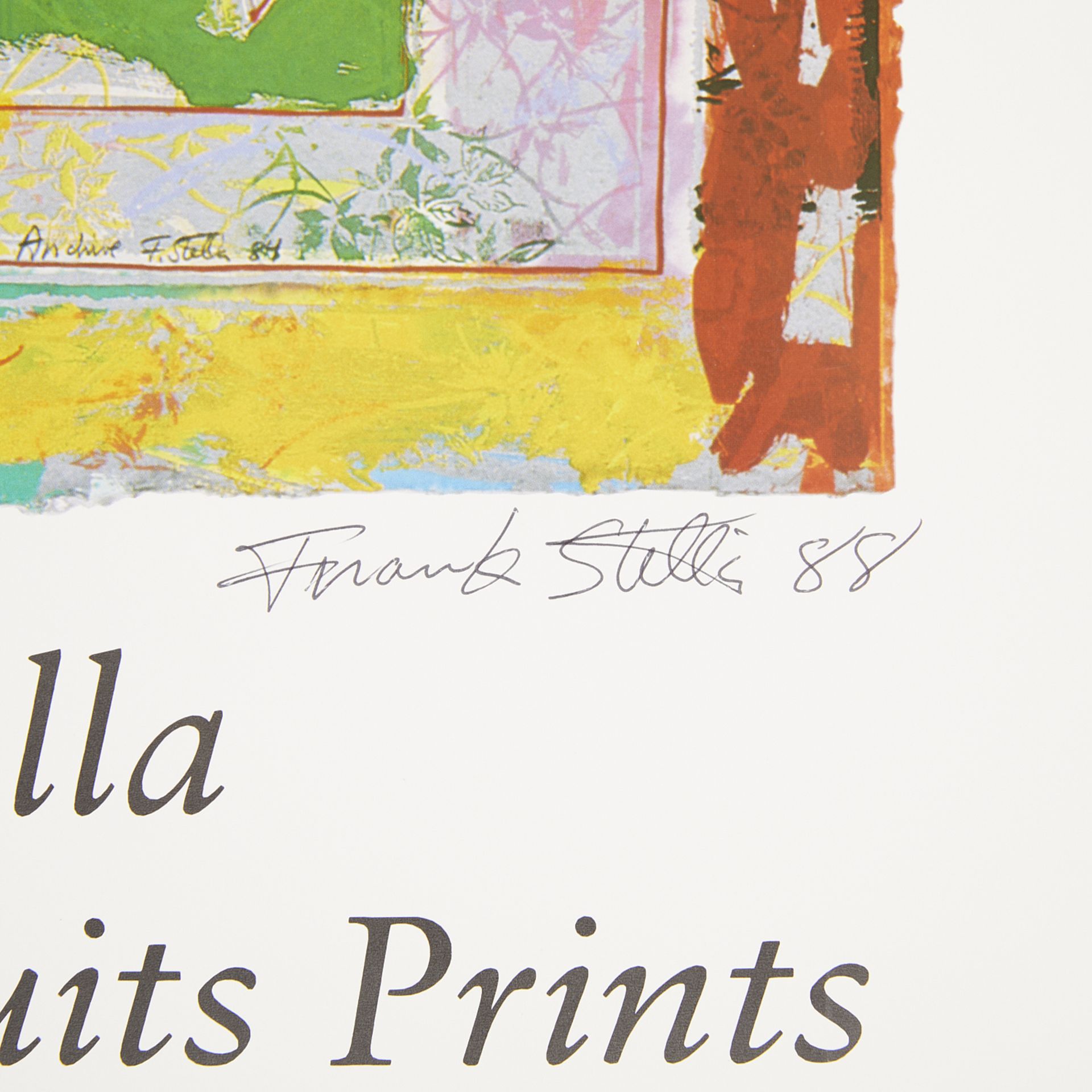 Frank Stella Signed Walker Exhibition Poster 1988 - Image 2 of 9