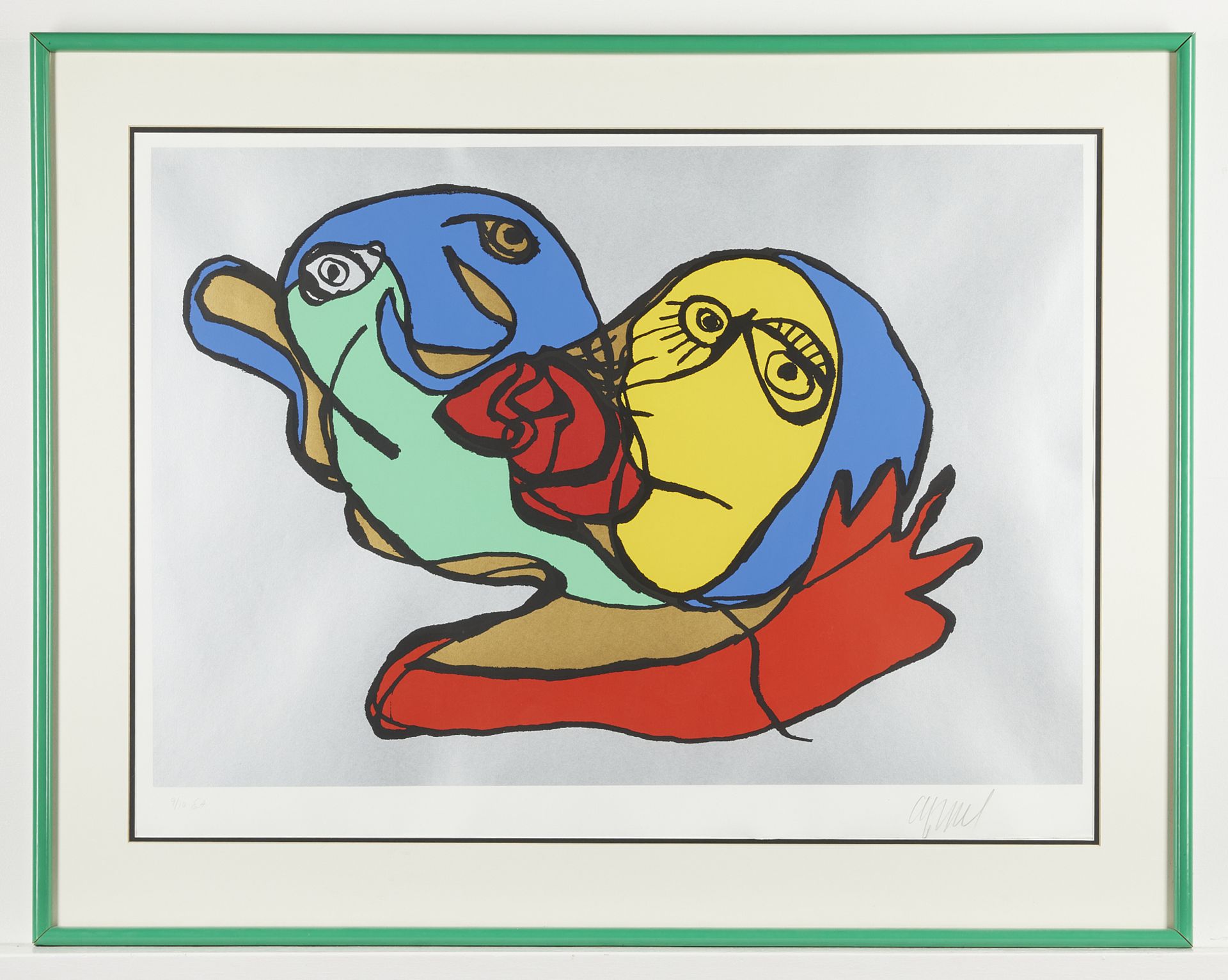 Karel Appel "The Silver Kiss" Silkscreen 1979 - Image 3 of 8