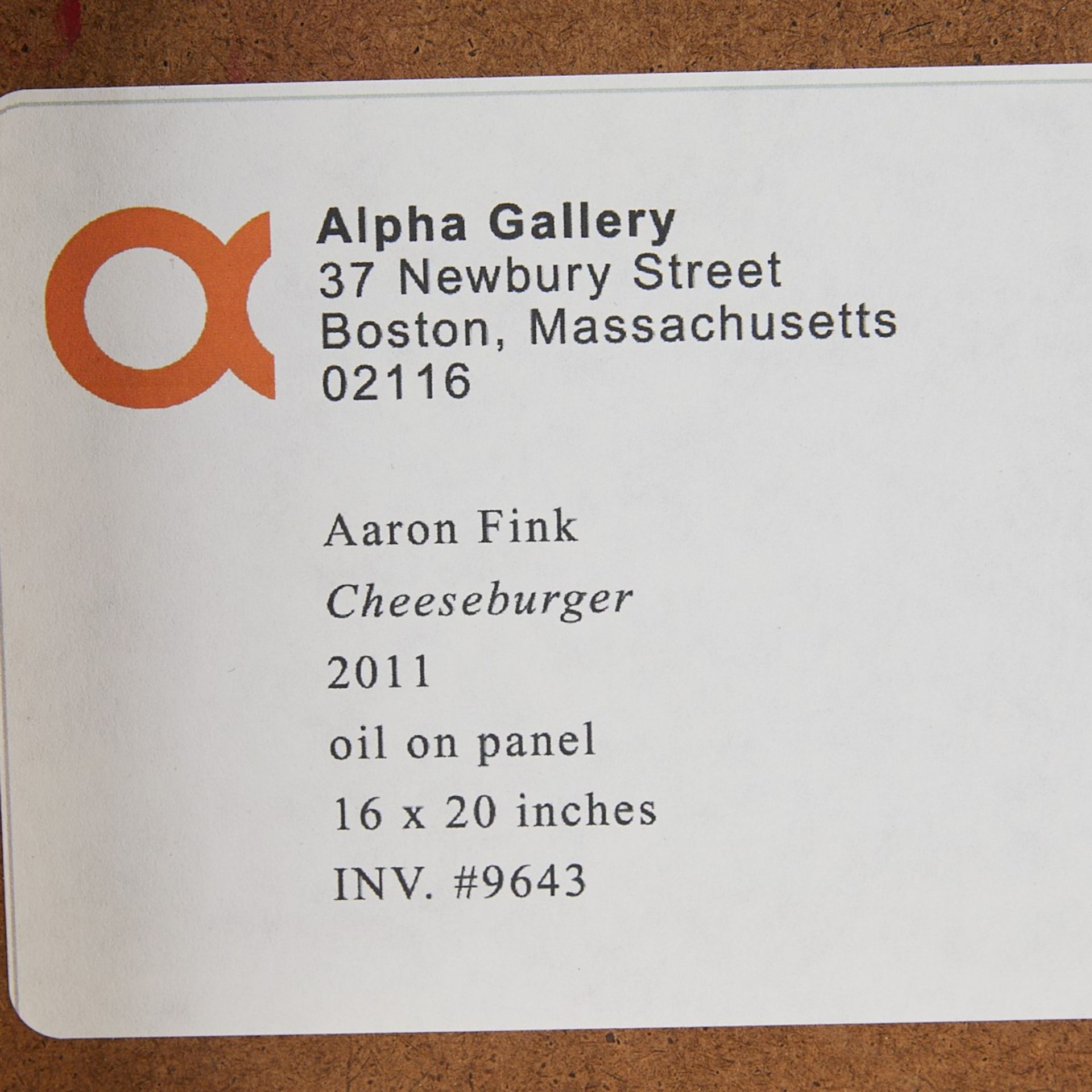 Aaron Fink "Cheeseburger" Oil On Panel 2011 - Image 6 of 6