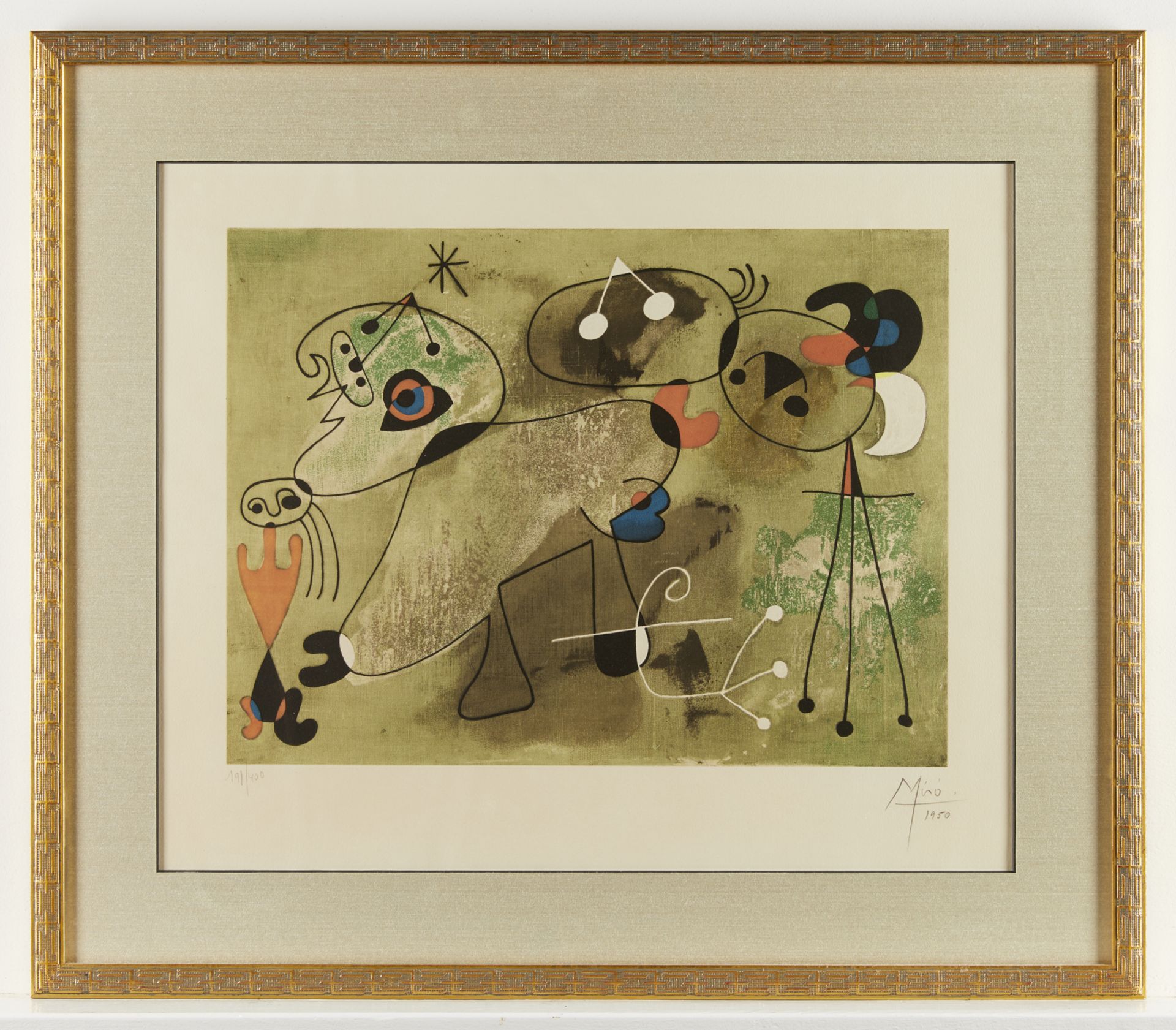 Miro "Composition Sur Fond Vert" Lithograph 1950 - Bild 3 aus 6