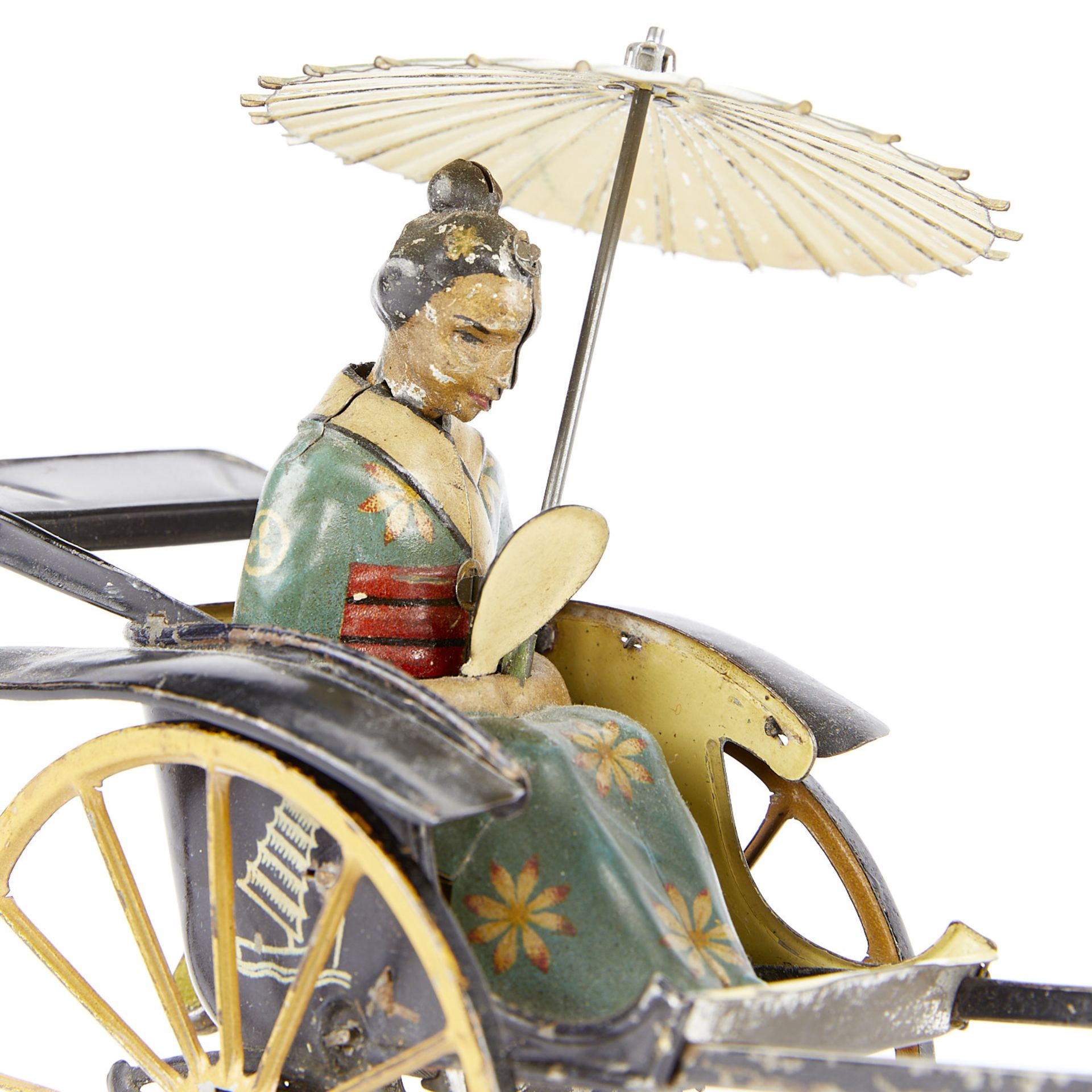 Lehmann "Masuyama" Wind-up Tin Rickshaw Toy - Bild 2 aus 10