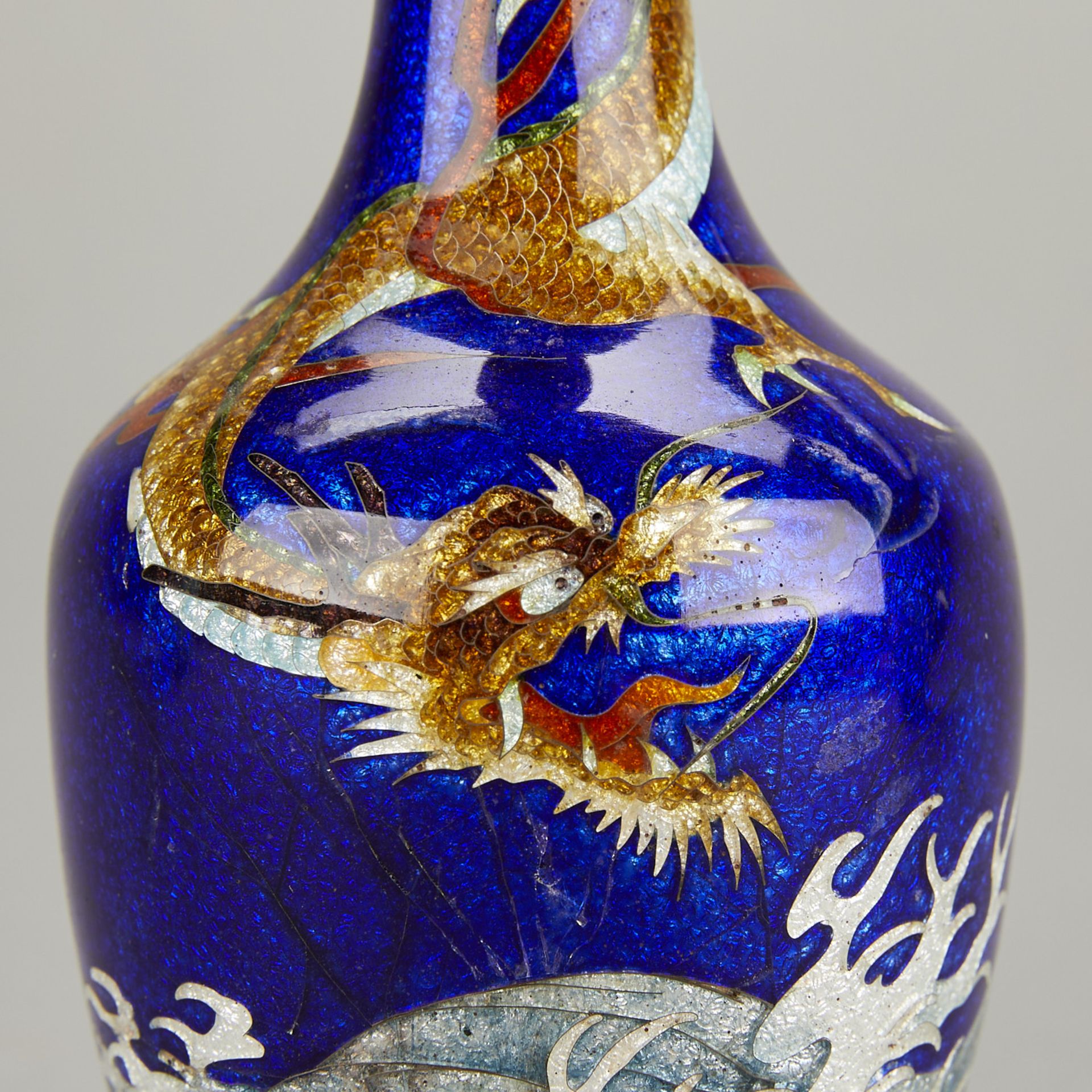 4 Antique Japanese Cloisonne Vases - Bild 15 aus 19